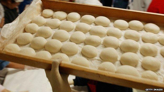 Tray of mochi