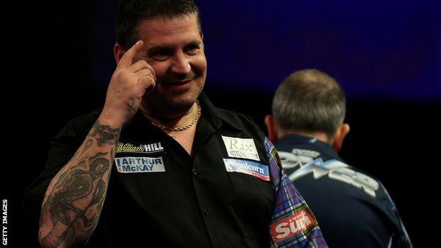 Gary Anderson after beating Phil Taylor