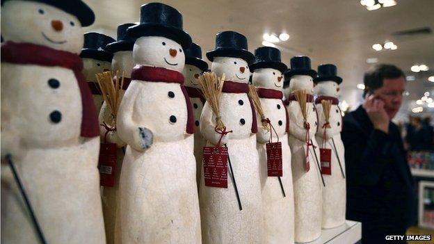 John Lewis snowmen display