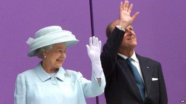 The Queen and Prince Philip in Berlin in 2000