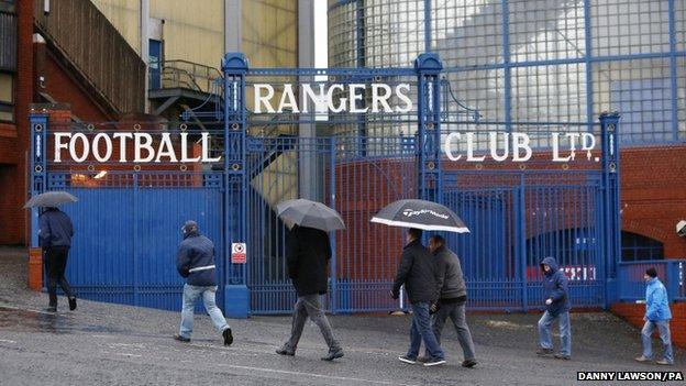 Rangers FC stadium on day of 2014 agm