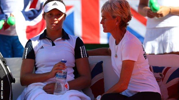 Laura Robson and Judy Murray