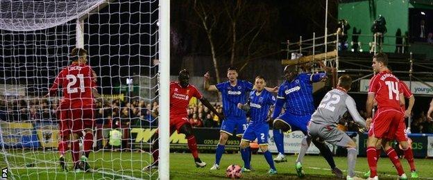 Adebayo Akinfenwa scores