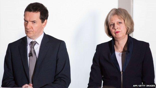 George Osborne and Theresa May