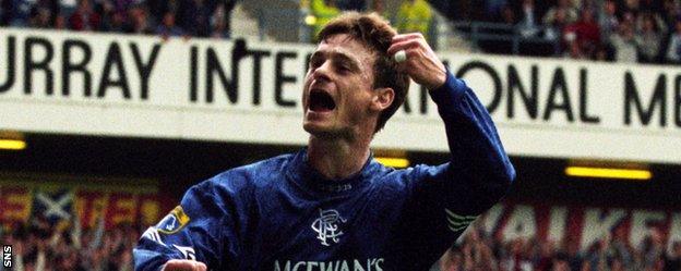 David Robertson in action for Rangers