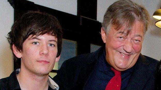 Elliott Spencer and Stephen Fry