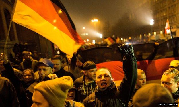 Pro-Pegida march in Berlin