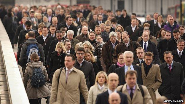 crowd of commuters