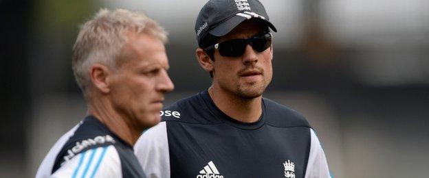 Peter Moores and Alastair Cook