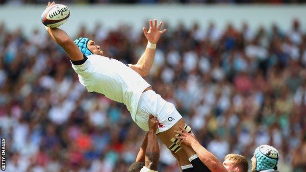 Graham Kitchener in action for England against the Barbarians in June 2014