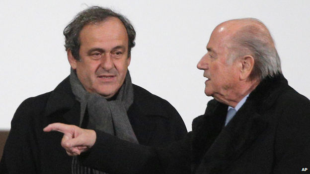 Michel Platini and Blatter