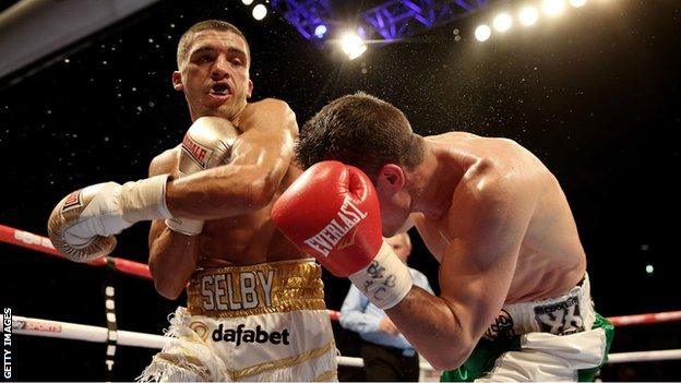 Featherweight Lee Selby stopped Joel Brunker in nine rounds to earn his IBF world title shot