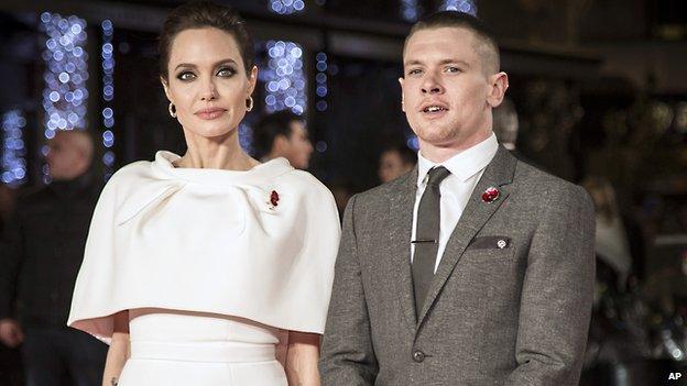 Jack O'Connell with Angelina Jolie