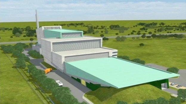 Artist's impression of the Javelin Park incinerator