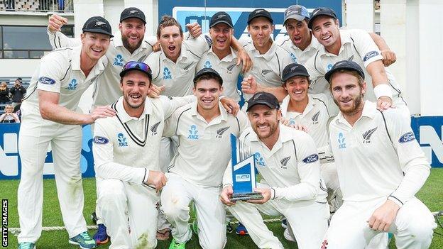 New Zealand celebrate a 2-0 series win over Sri Lanka