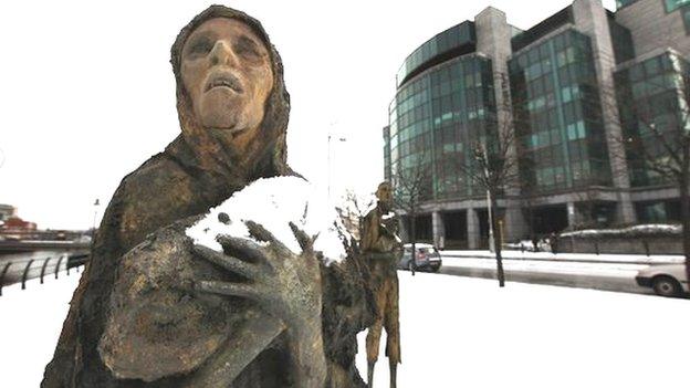 Famine Memorial in Dublin