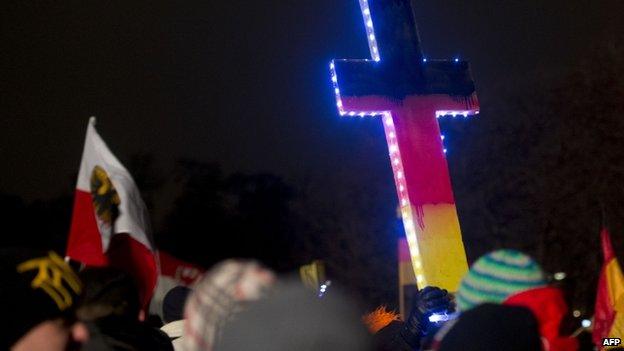 A Pegida rally in Germany