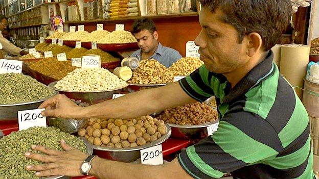 Chandni Chowk has hundreds of stalls selling every variety of spice, nuts and sweets