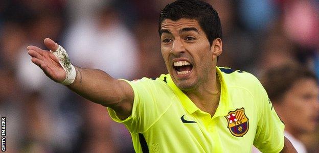 Suarez has scored just three goals in 12 games for Barcelona