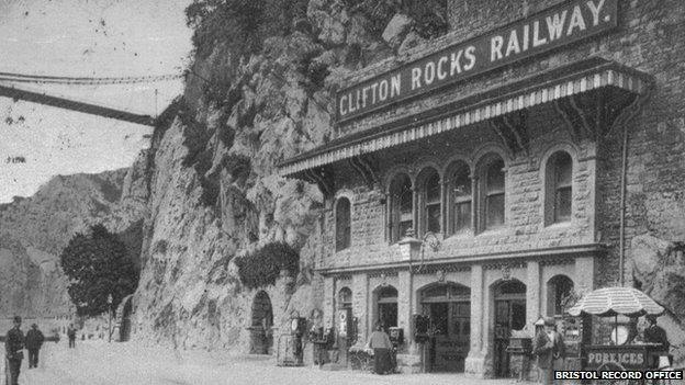 Clifton Rocks Railway, bottom station, undated image