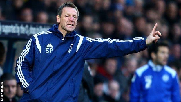 Stuart Pearce organises from the touchline during the FA Cup defeat against Rochdale