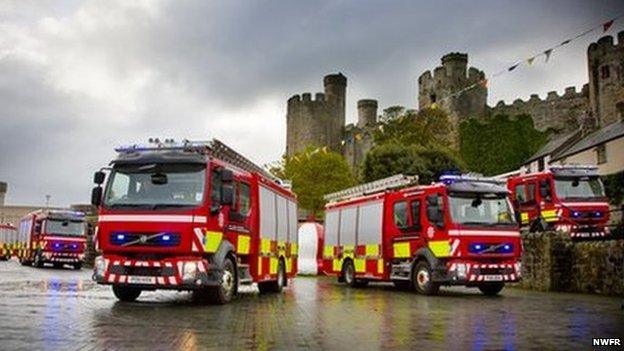 North Wales fire engines