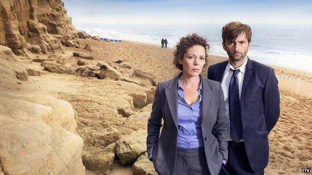 Broadchurch stars Olivia Colman and David Tennant