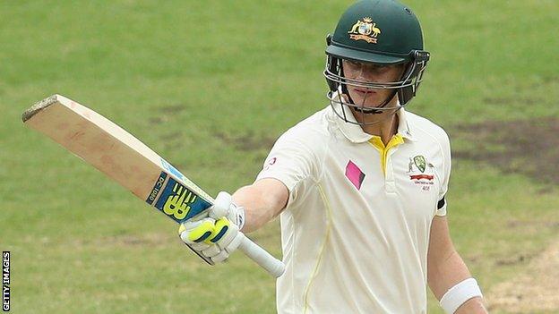 Steve Smith acknowledges his half century