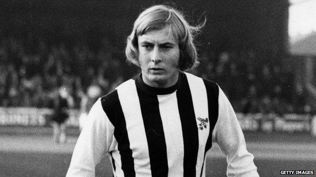 Asa Hartford, of West Bromwich Albion, on the pitch on 13 November 1971