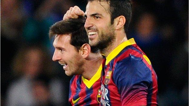 Fabregas and Messi