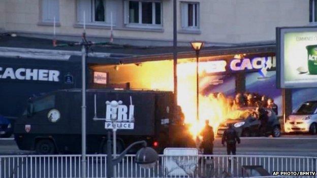 Explosions at a hostage situation in Paris