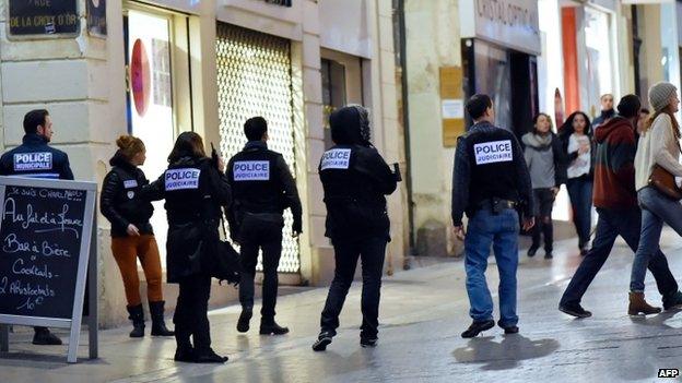 Police at the scene of a hostage taking in Paris