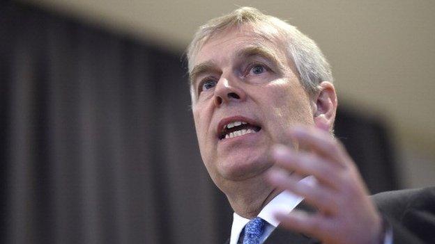 Prince Andrew in Germany in June 2014