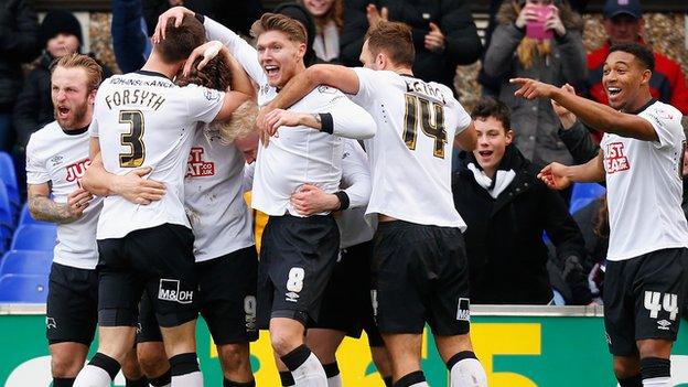 Derby County celebrate