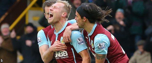 Burnley celebrate