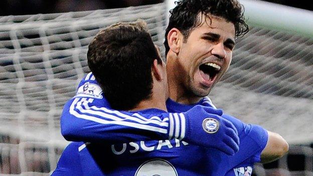 Diego Costa celebrates