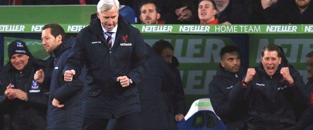 Alan Pardew celebrates