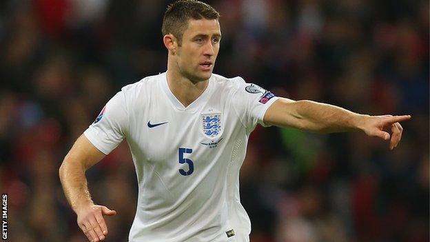 Gary Cahill on England duty