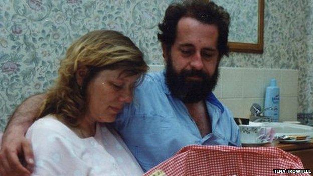 Tina Trowhill with her baby