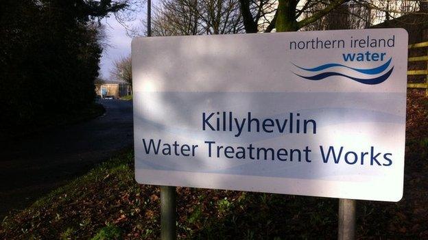 The problems originated at this water treatment works in Enniskillen which extracts water from Lough Erne and supplies the majority of homes in Fermanagh