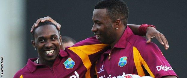 Dwayne Bravo and Kieron Pollard