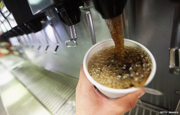 Coke from a machine