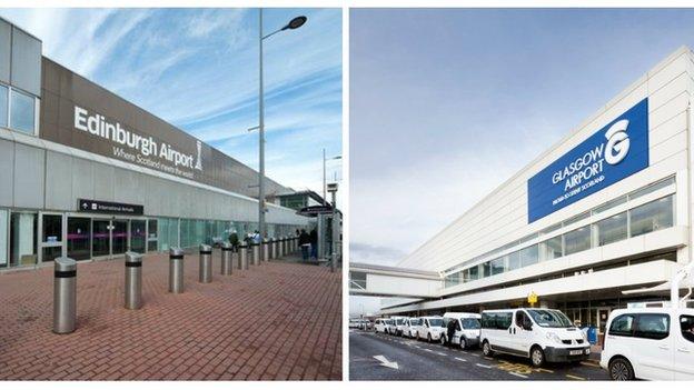 Edinburgh and Glasgow airports