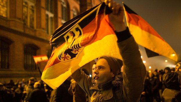 Pegida rally in Berlin, 5 Jan 15