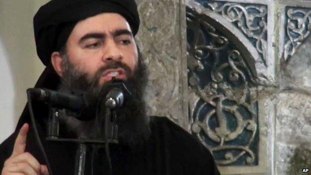 The IS leader, Abu Bakr al-Baghdadi