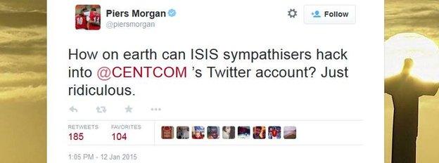 A tweet by Piers Morgan.