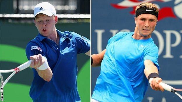 Kyle Edmund (left) and Liam Broady