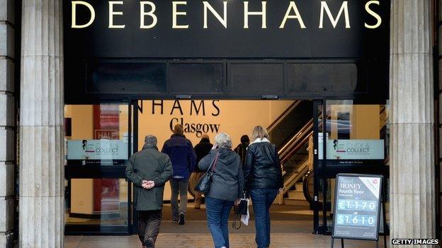 Debenhams store front