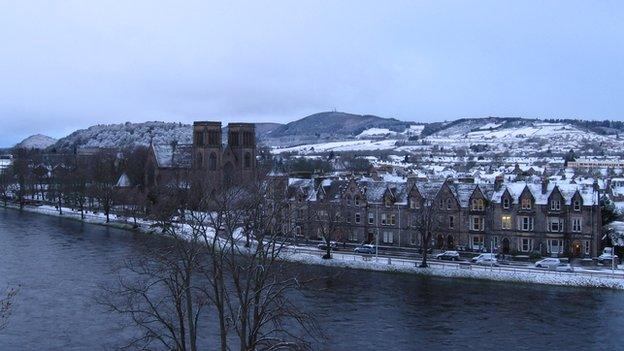 Snow in Inverness