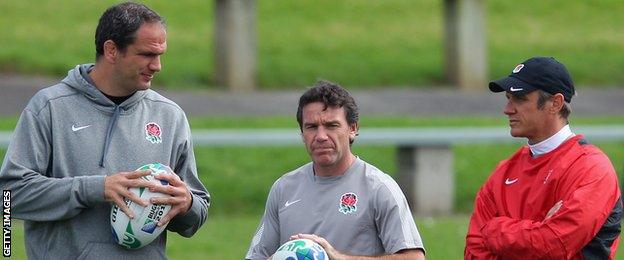 Martin Johnson, Mike Ford and Brian Smith on England duty